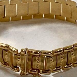 14k gold panel bracelet signed AGS
